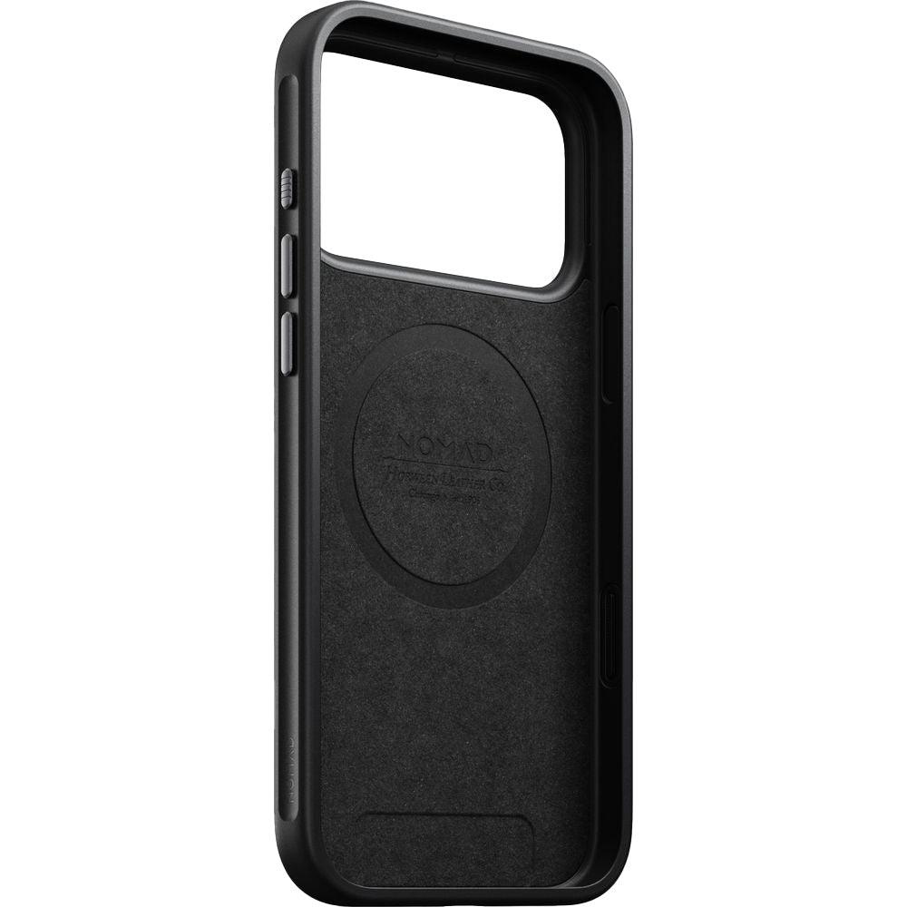 Handyhülle aus Naturleder für iPhone 17 Pro Max, Nomad Modern Leather Case Horween Series mit MagSafe, Schwarz