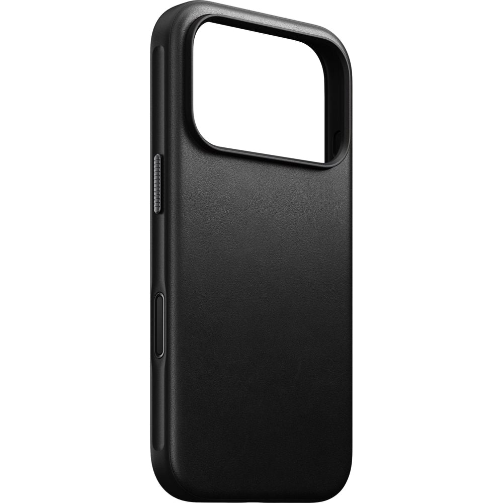 Handyhülle aus Naturleder für iPhone 17 Pro, Nomad Modern Leather Case mit MagSafe, Schwarz