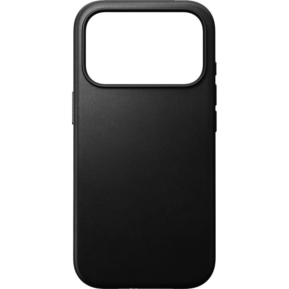Handyhülle aus Naturleder für iPhone 17 Pro, Nomad Modern Leather Case mit MagSafe, Schwarz