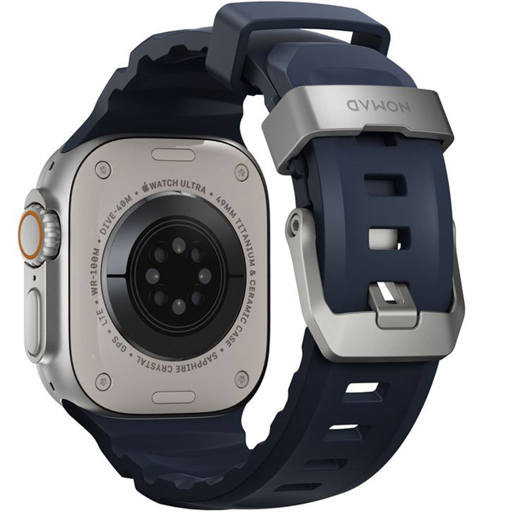 Armband für Apple Watch 49/46/45/44 mm, Nomad Rocky Point Band, Dunkelblau