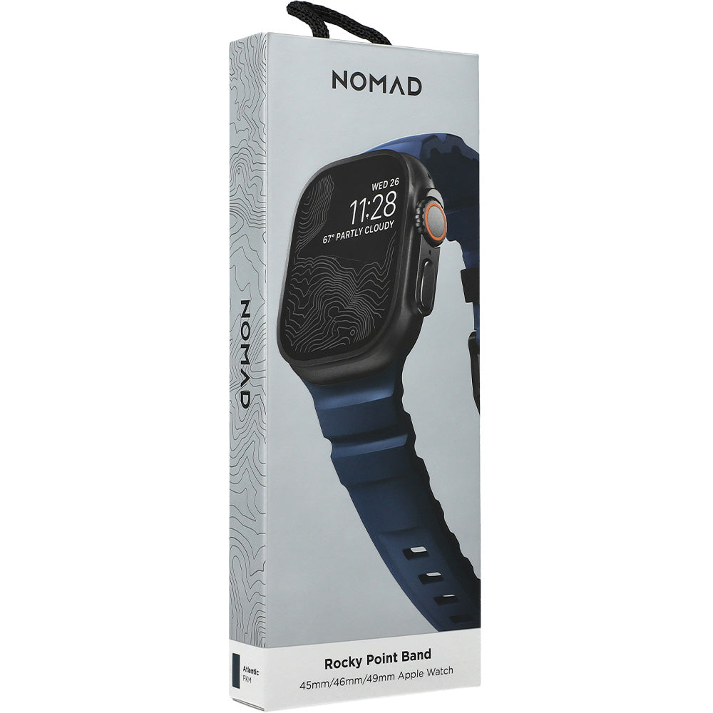 Armband für Apple Watch 49/46/45/44 mm, Nomad Rocky Point Band, Dunkelblau