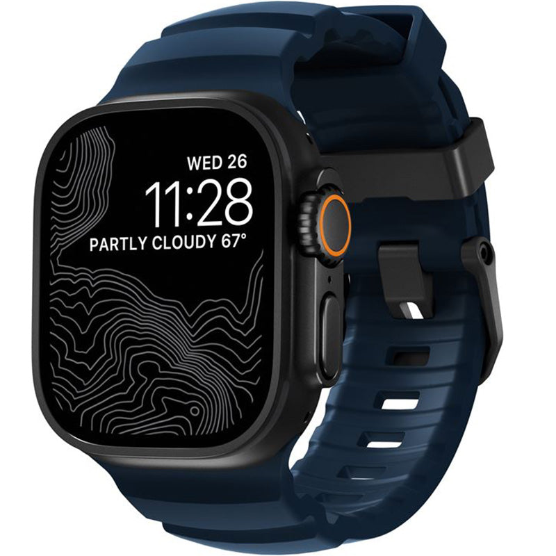 Armband für Apple Watch 49/46/45/44 mm, Nomad Rocky Point Band, Dunkelblau