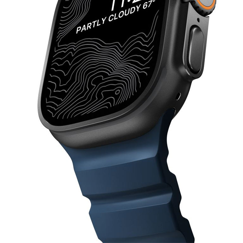 Armband für Apple Watch 49/46/45/44 mm, Nomad Rocky Point Band, Dunkelblau