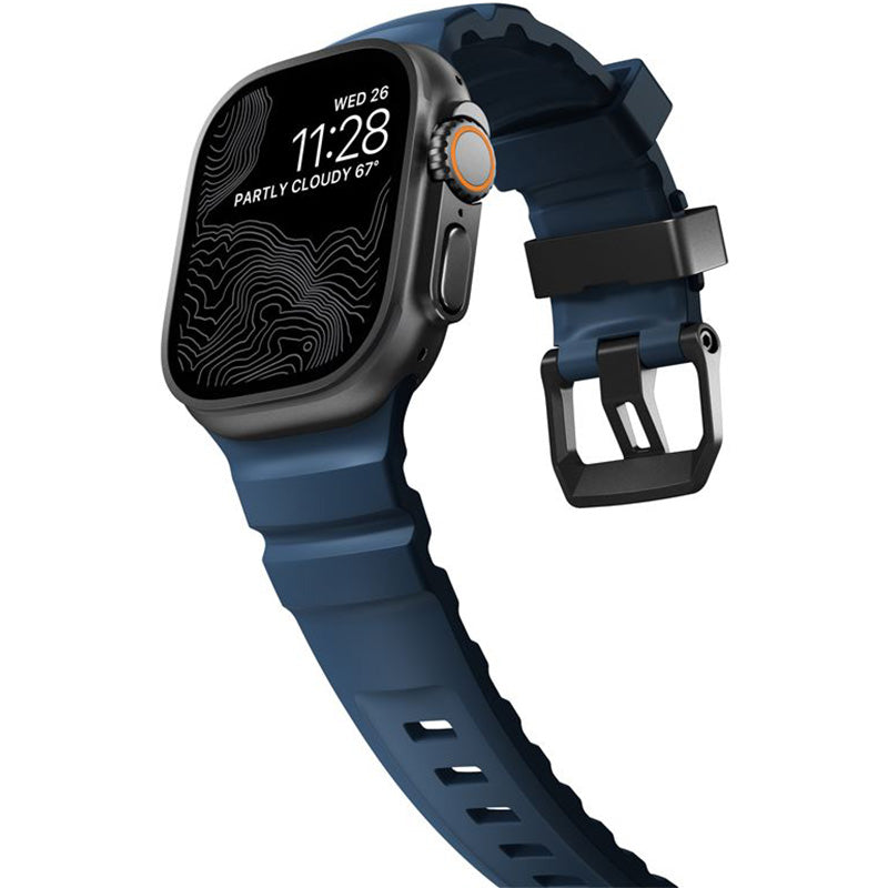Armband für Apple Watch 49/46/45/44 mm, Nomad Rocky Point Band, Dunkelblau
