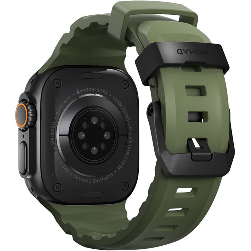 Armband für Apple Watch 49/46/45/44 mm, Nomad Rocky Point Band, Dunkelgrün