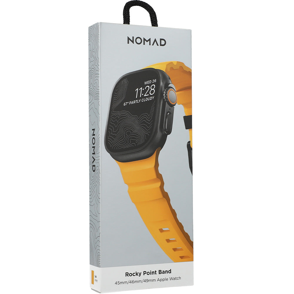 Armband für Apple Watch 49/46/45/44 mm, Nomad Rocky Point Band, Gelb