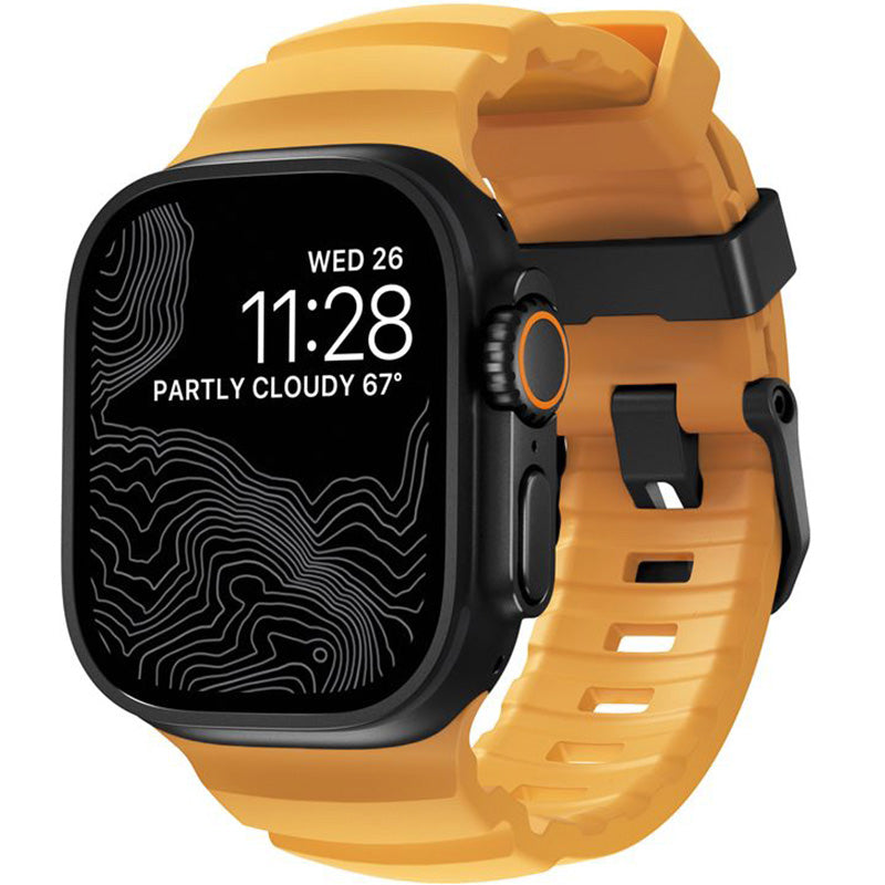 Armband für Apple Watch 49/46/45/44 mm, Nomad Rocky Point Band, Gelb