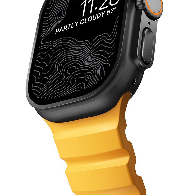Armband für Apple Watch 49/46/45/44 mm, Nomad Rocky Point Band, Gelb