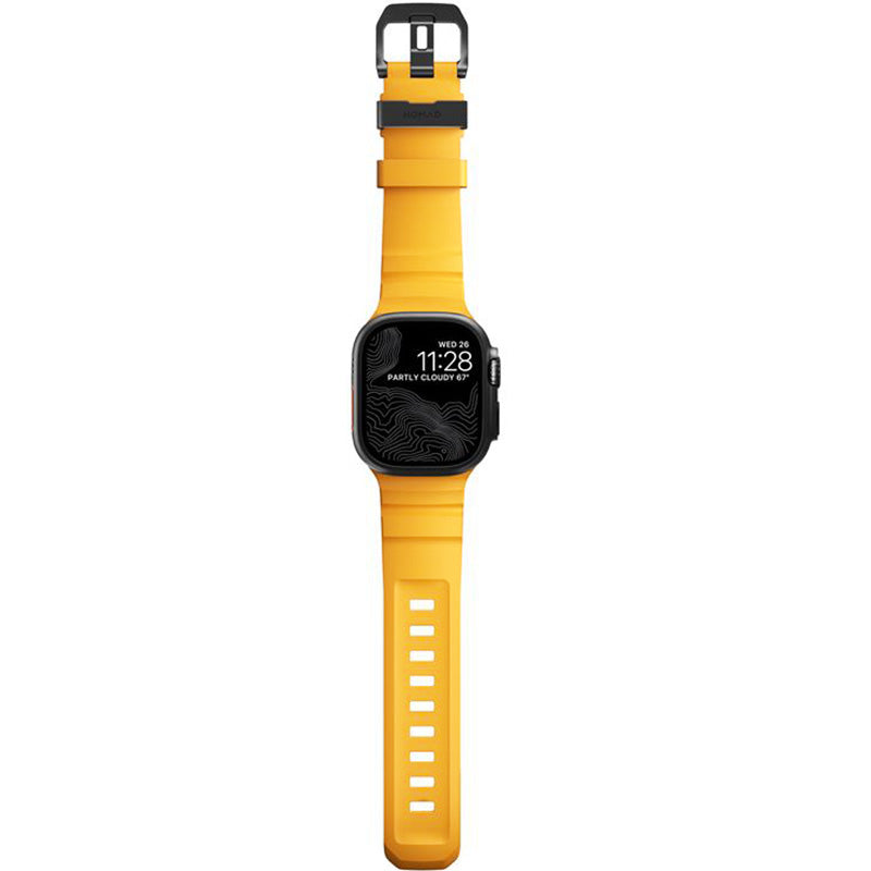 Armband für Apple Watch 49/46/45/44 mm, Nomad Rocky Point Band, Gelb