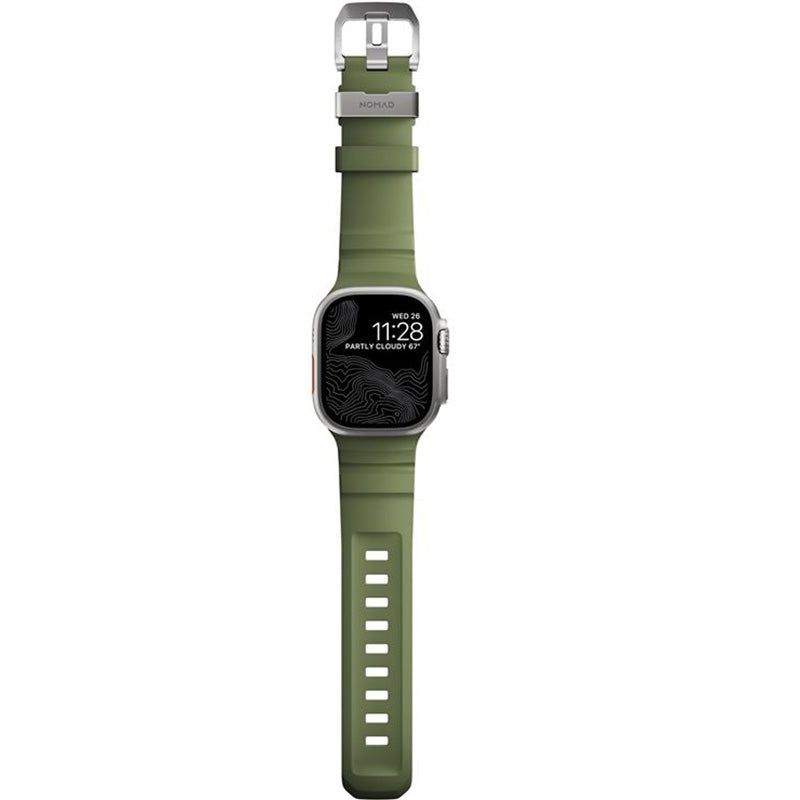 Armband für Apple Watch 49/46/45/44 mm, Nomad Rocky Point Band, Dunkelgrün