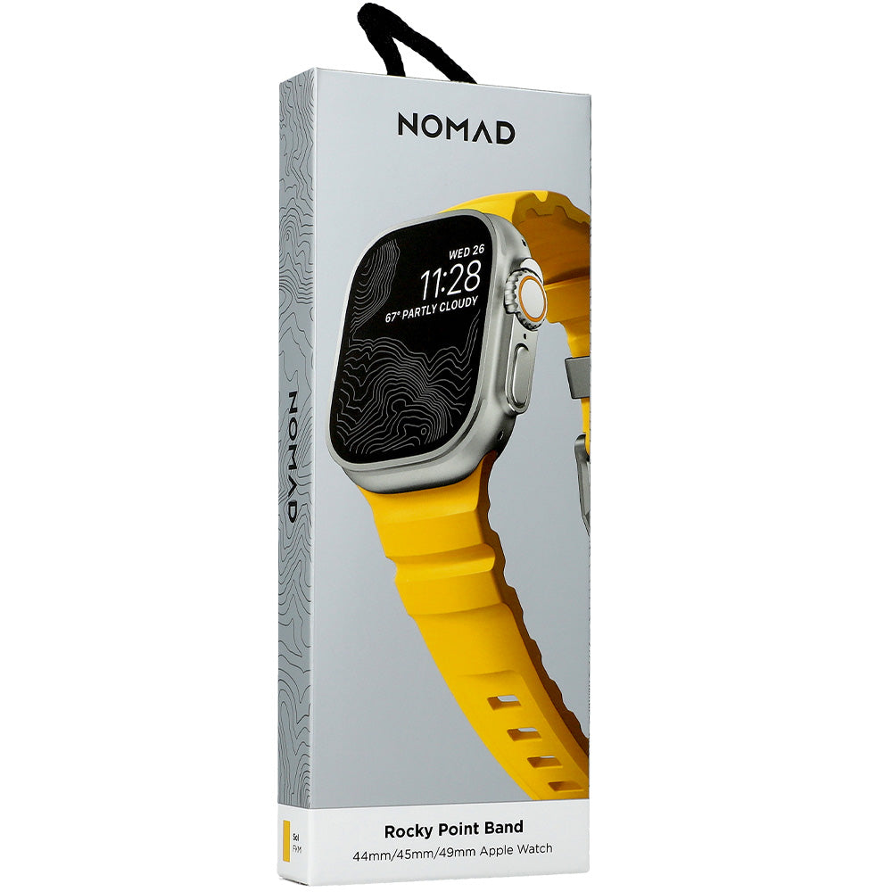 Armband für Apple Watch 49/46/45/44 mm, Nomad Rocky Point Band, Gelb