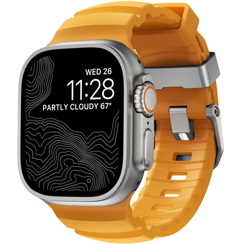 Armband für Apple Watch 49/46/45/44 mm, Nomad Rocky Point Band, Gelb
