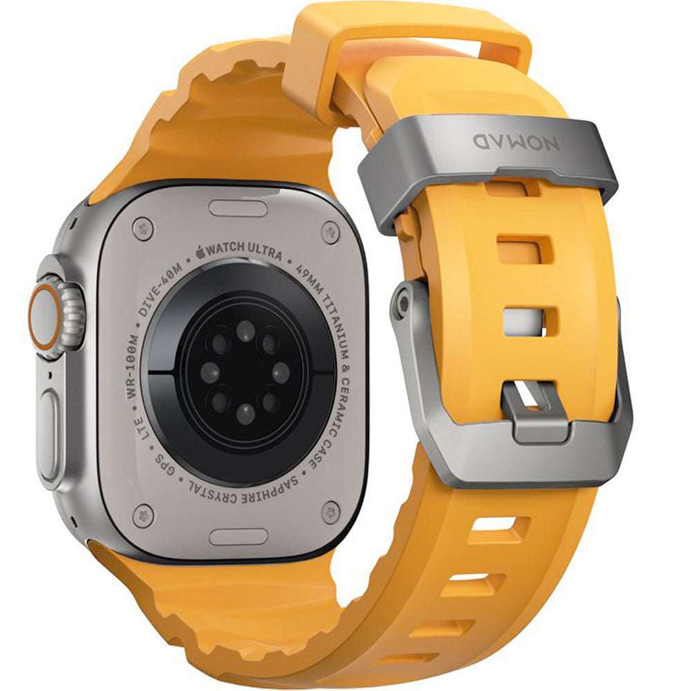 Armband für Apple Watch 49/46/45/44 mm, Nomad Rocky Point Band, Gelb