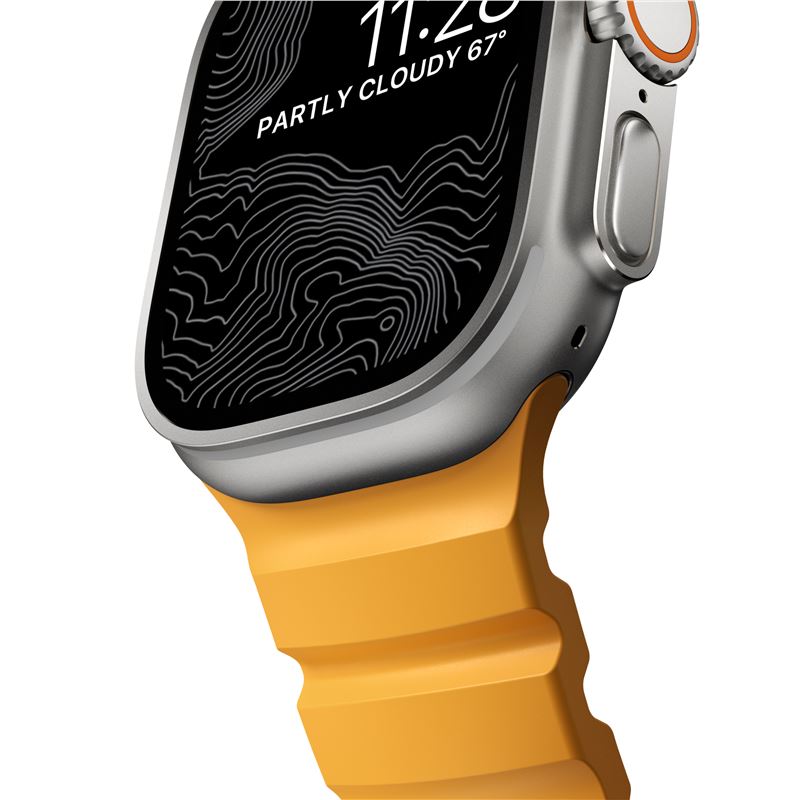 Armband für Apple Watch 49/46/45/44 mm, Nomad Rocky Point Band, Gelb