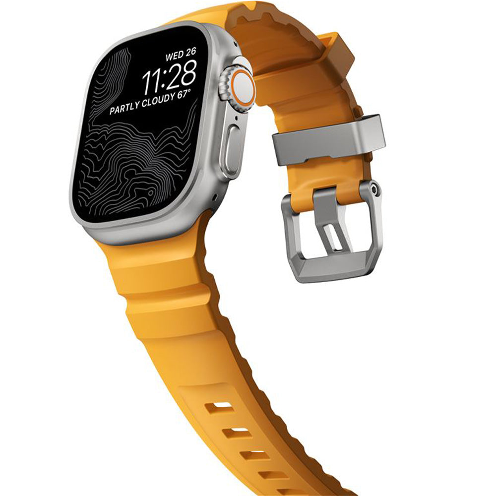 Armband für Apple Watch 49/46/45/44 mm, Nomad Rocky Point Band, Gelb