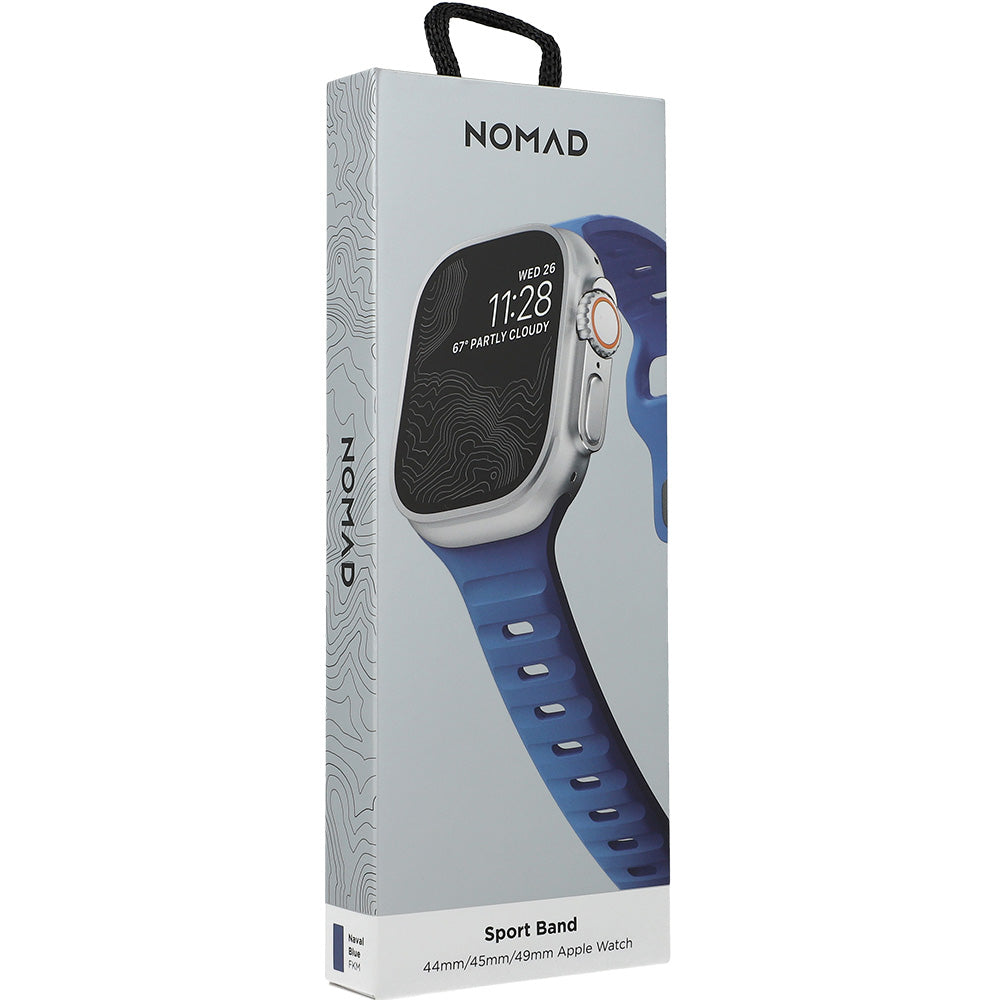 Armband für Apple Watch 49/46/45/44 mm, Nomad Sport Strap, Dunkelblau