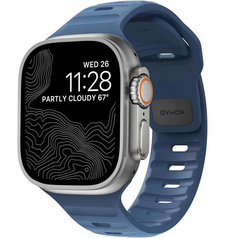 Armband für Apple Watch 49/46/45/44 mm, Nomad Sport Strap, Dunkelblau