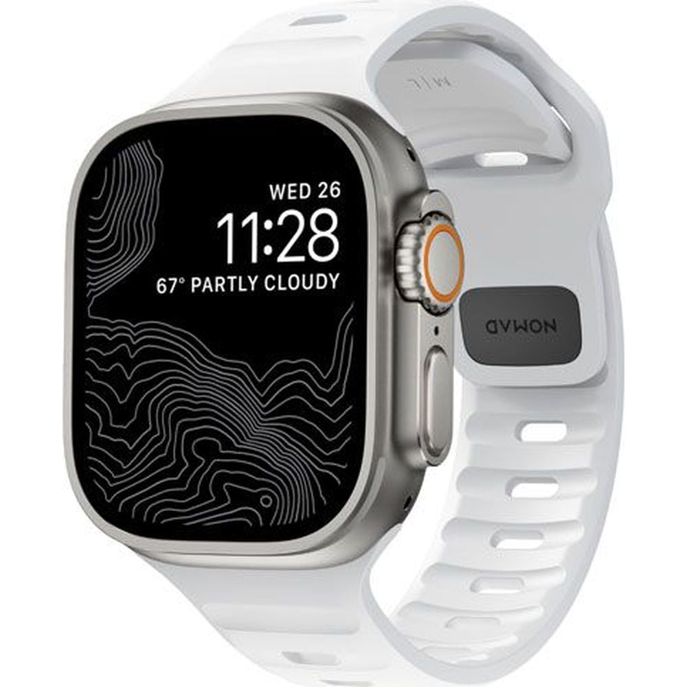 Armband Nomad Sport Strap für Apple Watch 49/46/45/44 mm, weiss