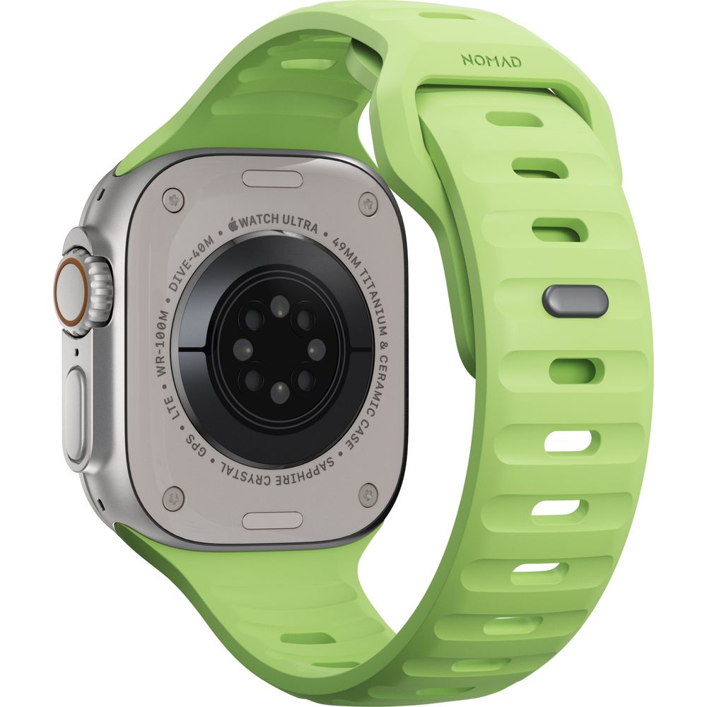 Armband für Apple Watch 49/46/45/44 mm, Nomad Sport Strap, fluoreszierendes Grün