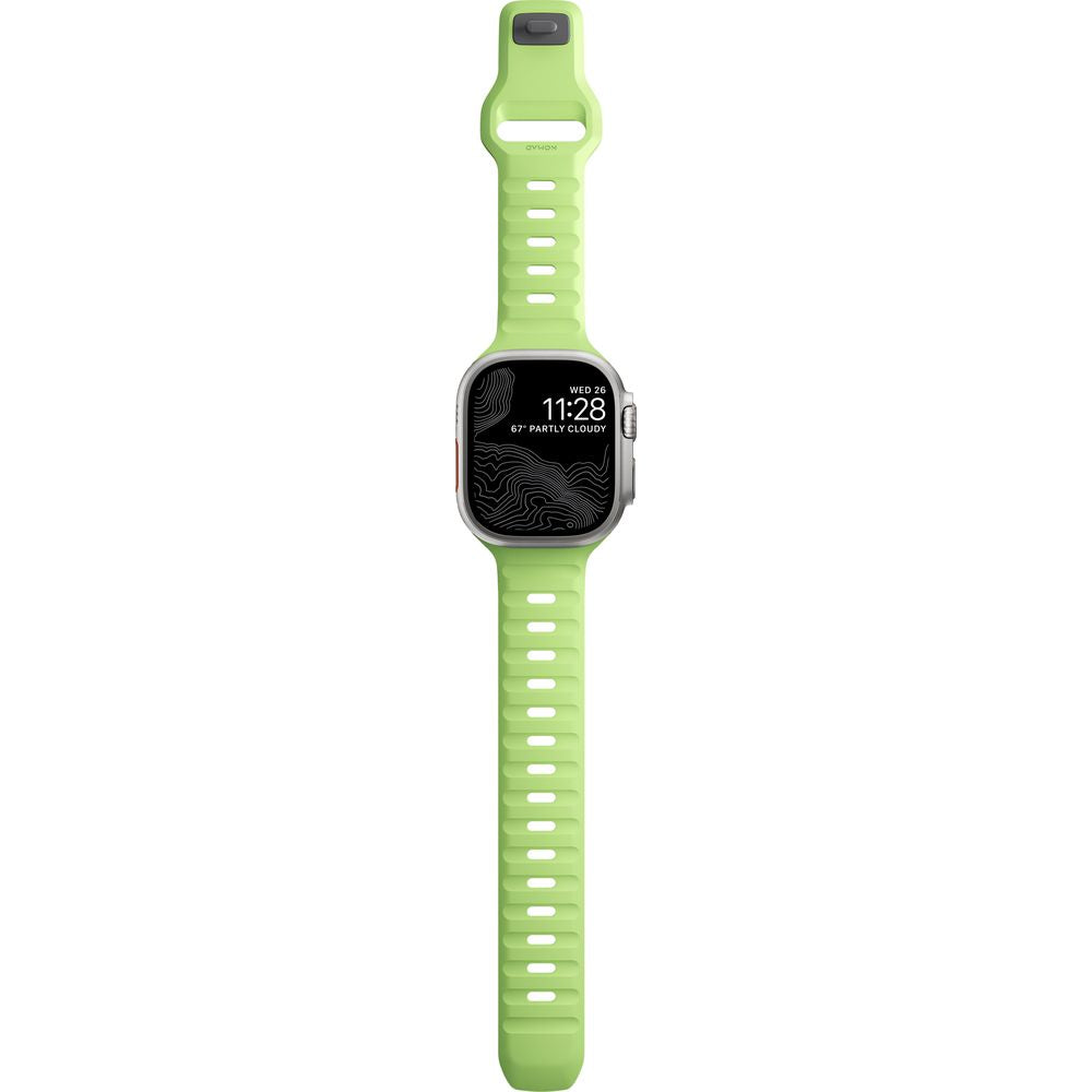 Armband für Apple Watch 49/46/45/44 mm, Nomad Sport Strap, fluoreszierendes Grün