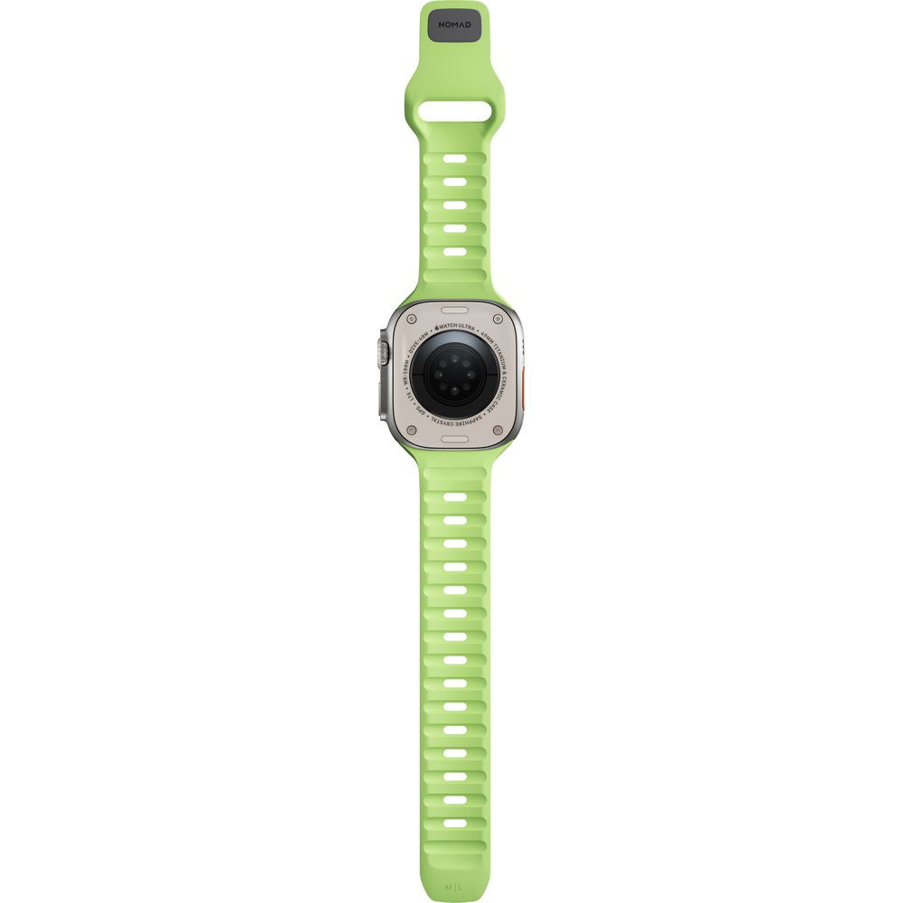 Armband für Apple Watch 49/46/45/44 mm, Nomad Sport Strap, fluoreszierendes Grün