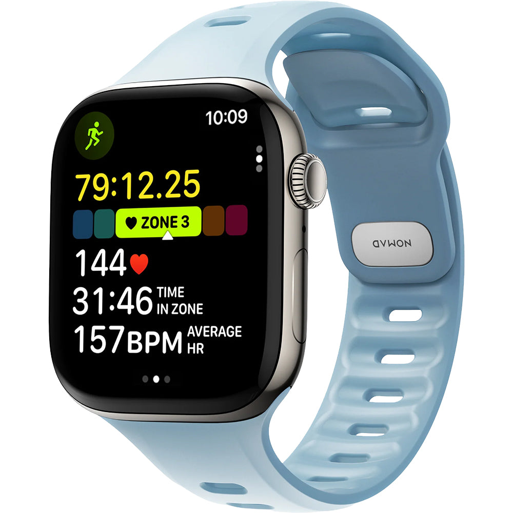 Uhrenarmband für Apple Watch 46 / 45 / 44 mm, Nomad Tempo Band, Blau