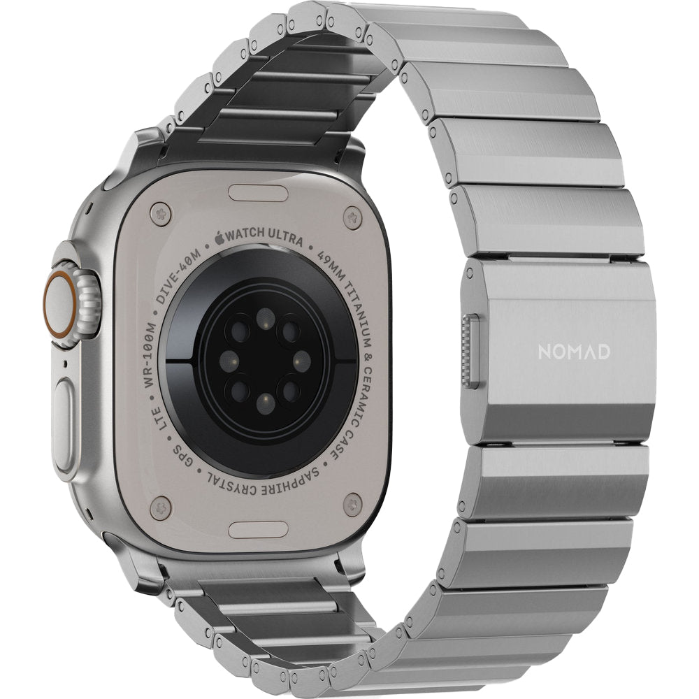 Armband für Apple Watch 49/46/45/44 mm, Nomad Titanium Band, Titan