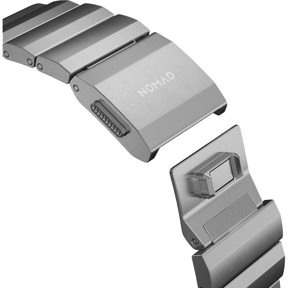 Armband für Apple Watch 49/46/45/44 mm, Nomad Titanium Band, Titan