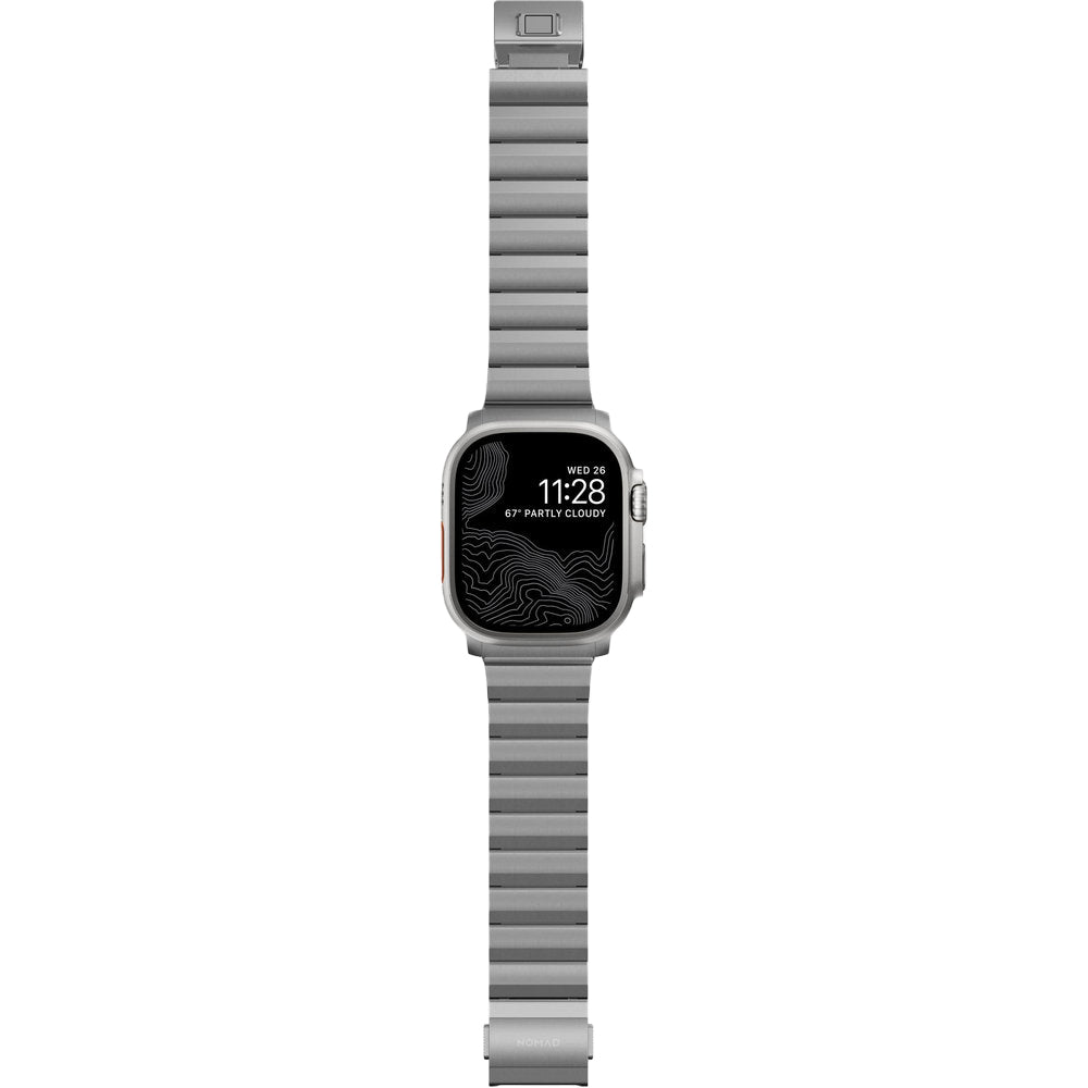 Armband für Apple Watch 49/46/45/44 mm, Nomad Titanium Band, Titan