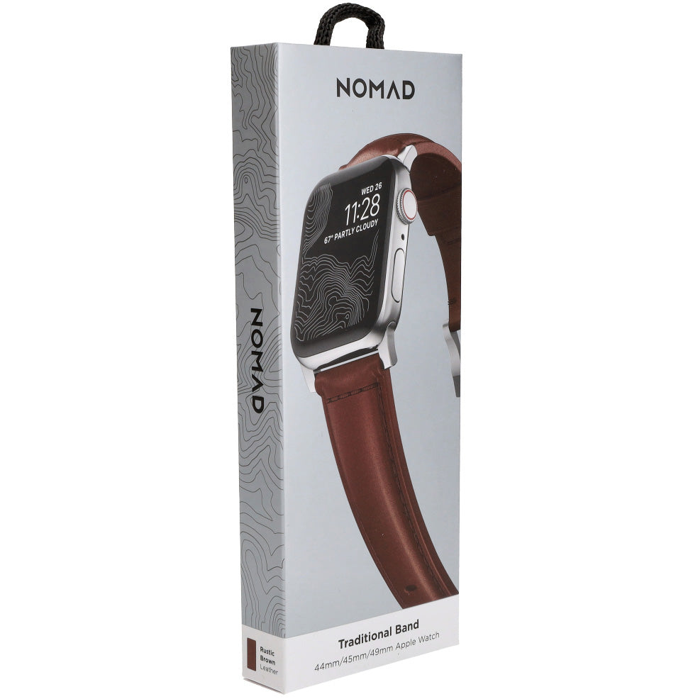 Gürtel Nomad Traditional Band für Apple Watch 49/46/45/44 mm, Braun