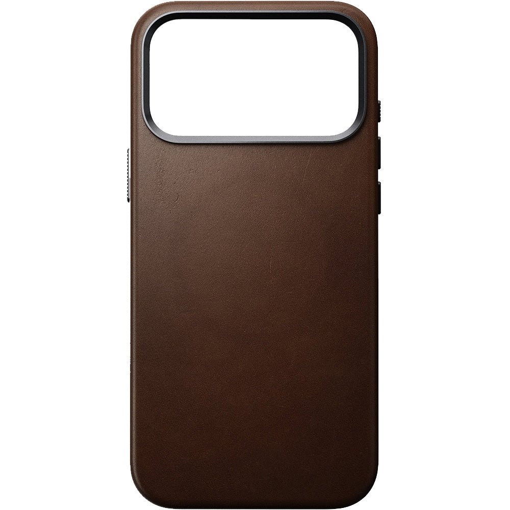 Leder Handyhülle für iPhone 17 Pro Max mit MagSafe, Nomad Traditional Leather Case, Braun