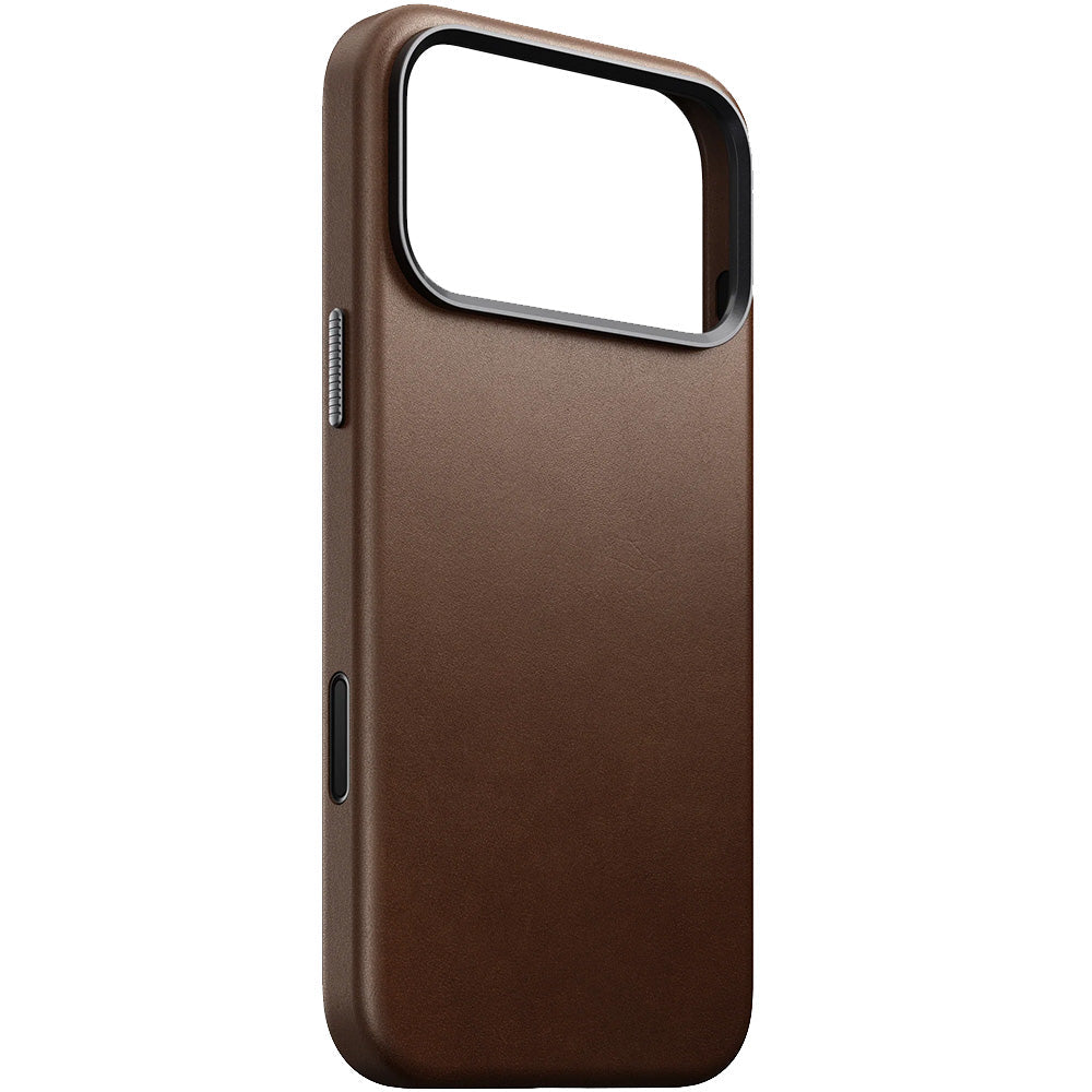Leder Handyhülle für iPhone 17 Pro Max mit MagSafe, Nomad Traditional Leather Case, Braun