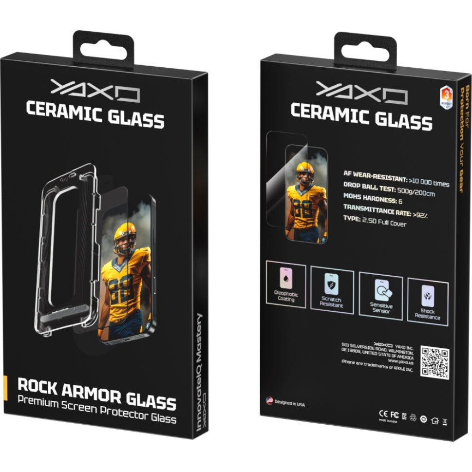Displayschutzglas YAXO Rock Armor Glass für iPhone 17 (10/10)