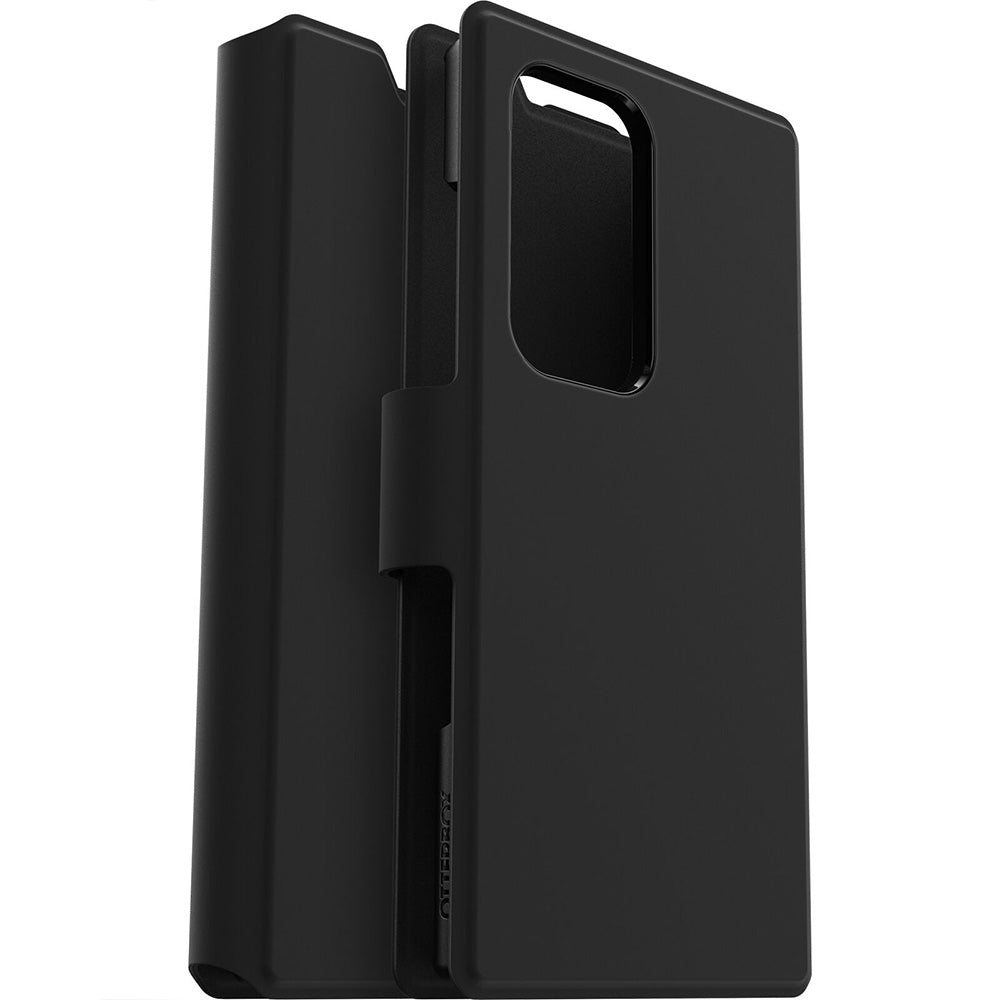 Schutzhülle mit Klappe für Galaxy S23 Ultra, OtterBox Strada Via, Schwarz