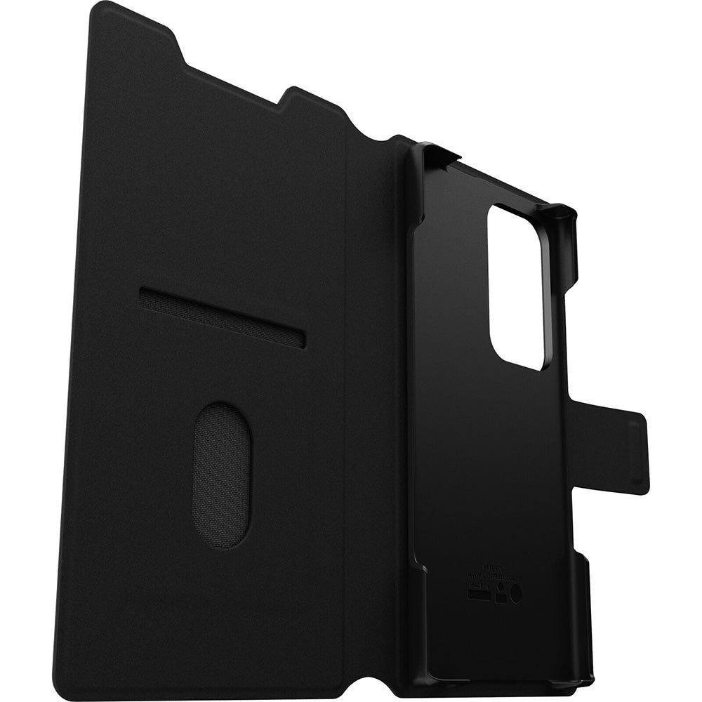 Schutzhülle mit Klappe für Galaxy S23 Ultra, OtterBox Strada Via, Schwarz