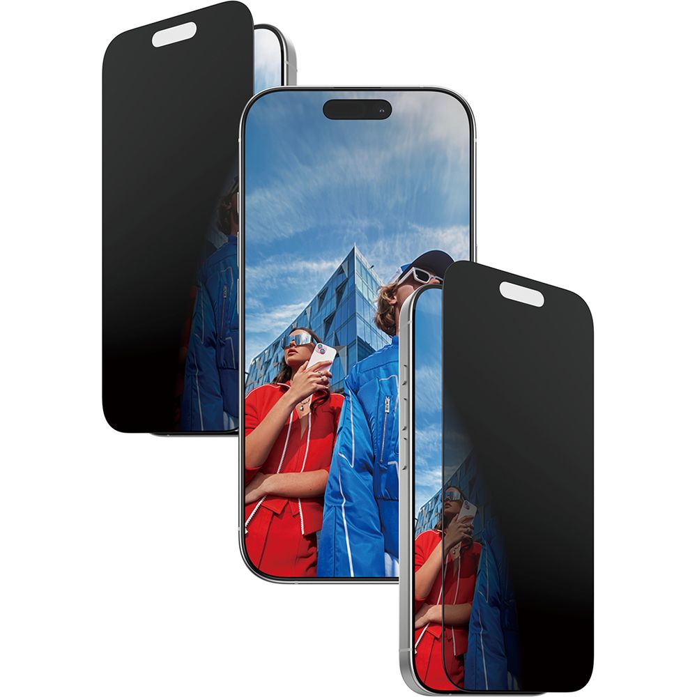 Sichtschutzglas mit Applikator für iPhone 17 / 16 Pro, PanzerGlass 2-way Ultra-Wide Fit Privacy Plus EasyAligner
