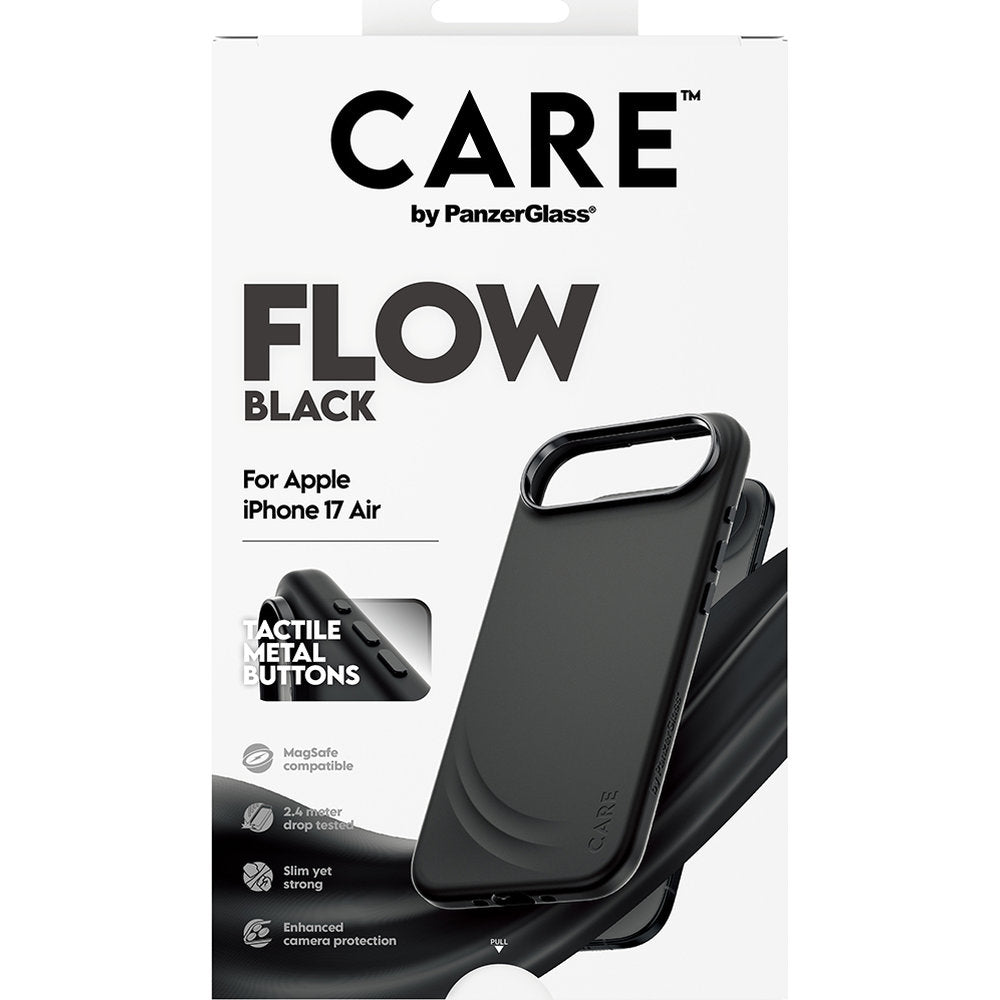 Handyhülle für iPhone Air, CARE by PanzerGlass Fashion Case Flow, Schwarz