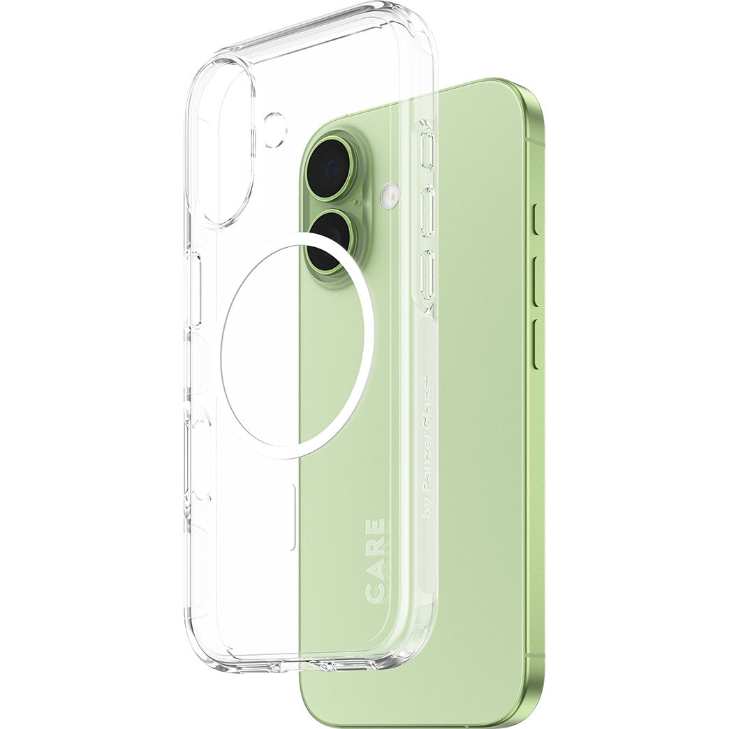 Handyhülle für iPhone 17, CARE by PanzerGlass Flagship Urban Explorer mit MagSafe, Transparent und Weiß