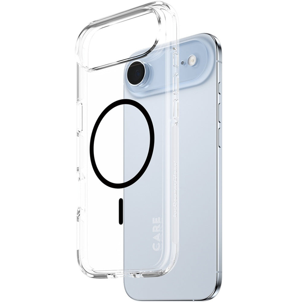 Handyhülle für iPhone Air, CARE by PanzerGlass Flagship Urban Explorer mit MagSafe, Transparent-Schwarz