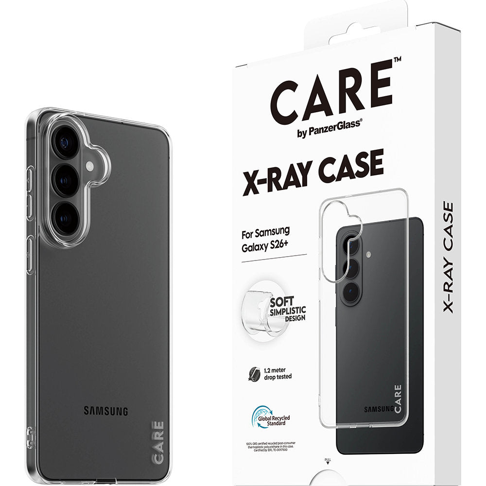 Handyhülle für Galaxy S26 Plus, CARE by PanzerGlass X-Ray, Transparent