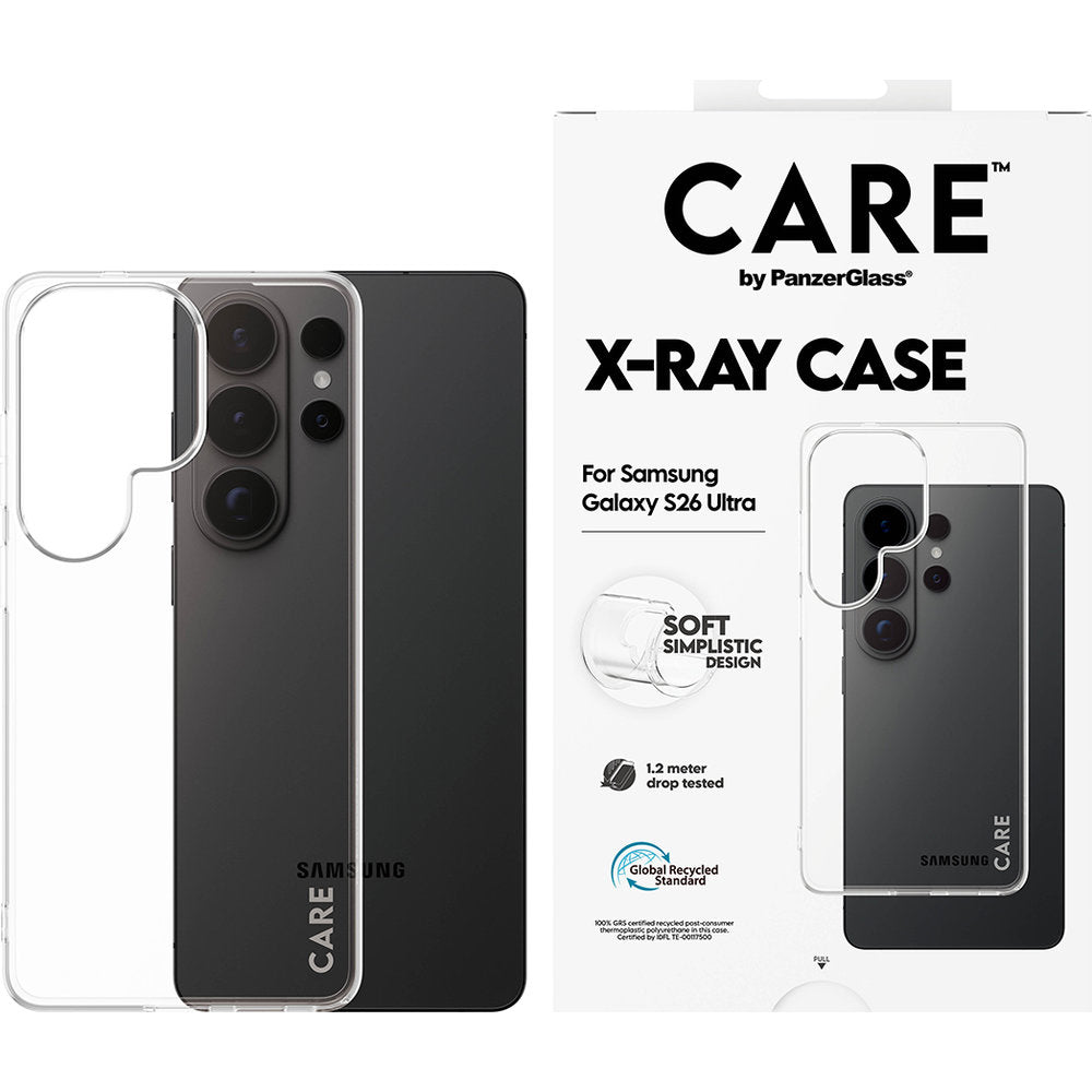 Handyhülle für Galaxy S26 Ultra, CARE by PanzerGlass X-Ray, Transparent