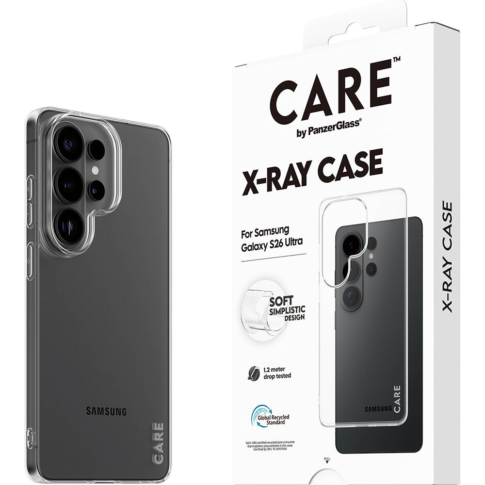 Handyhülle für Galaxy S26 Ultra, CARE by PanzerGlass X-Ray, Transparent