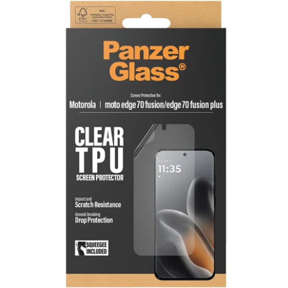 Folie für Motorola Edge 70 Fusion, PanzerGlass TPU Screen Protector, Transparent
