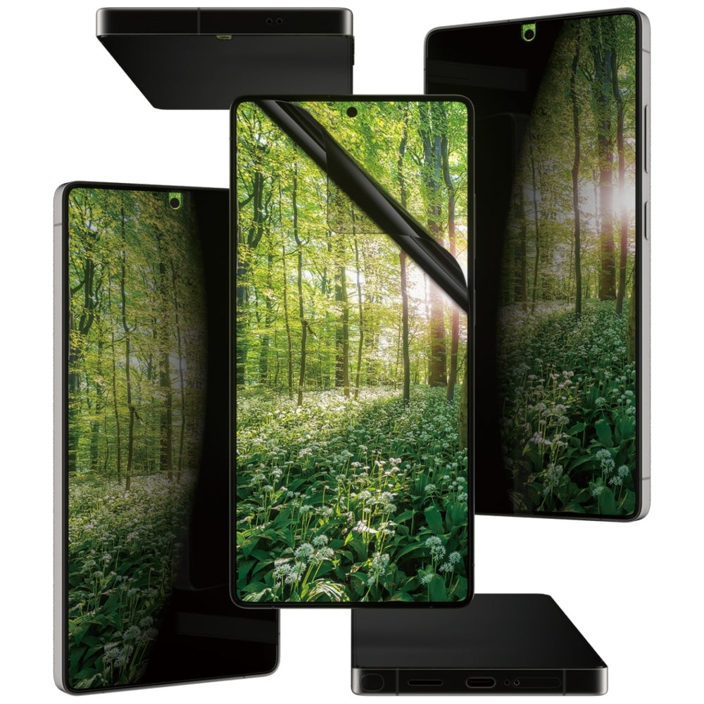 Sichtschutzglas mit Applikator für Galaxy S25 Ultra, PanzerGlass Ultra-Wide Fit Matrix + AlignerKit