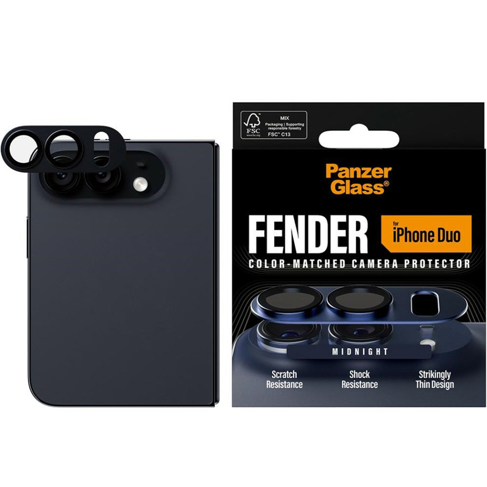 Schutzglas für die Kamera PanzerGlass Fender Camera Protector für iPhone Duo, Dunkelblau (5/6)