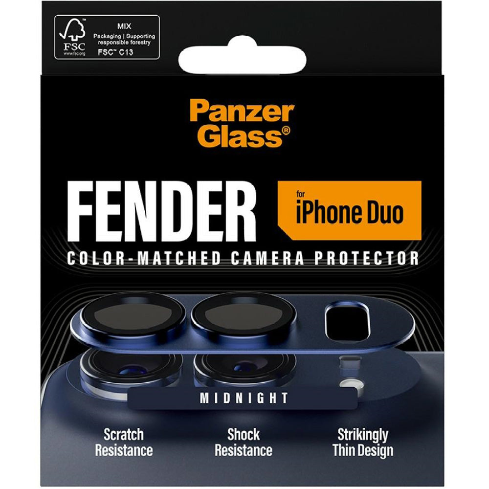Schutzglas für die Kamera PanzerGlass Fender Camera Protector für iPhone Duo, Dunkelblau (6/6)