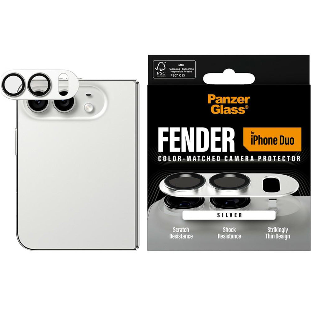 Schutzglas für die Kamera PanzerGlass Fender Camera Protector für iPhone Duo, Silbern (5/6)