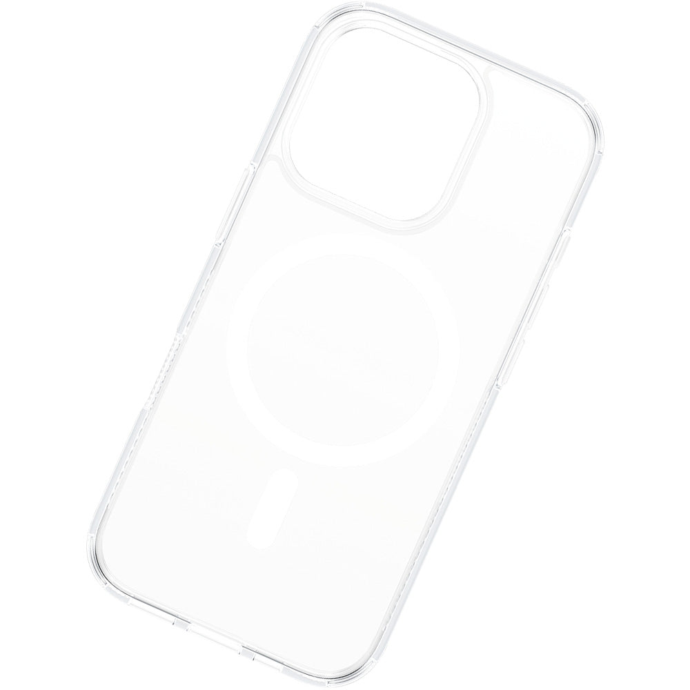 Gepanzerte Handyhülle für iPhone 16 Pro, PanzerGlass HardCase MagSafe, Transparent und Weiß