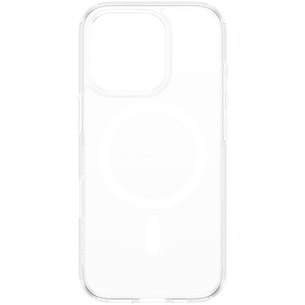 Gepanzerte Handyhülle für iPhone 16 Pro, PanzerGlass HardCase MagSafe, Transparent und Weiß