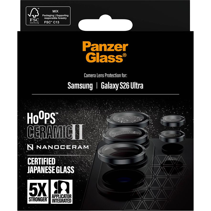 Keramikglas mit Applikator für Galaxy S26 Ultra, PanzerGlass Hoops Ceramic II